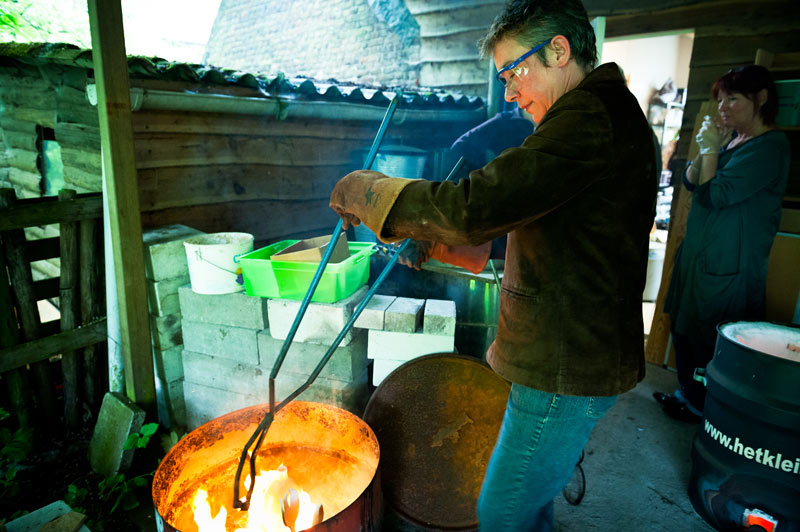 Keramiek Françoise Busin - raku in oven